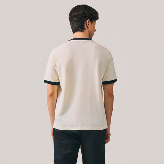 Regular Fit Ringer T-Shirt In Popcorn