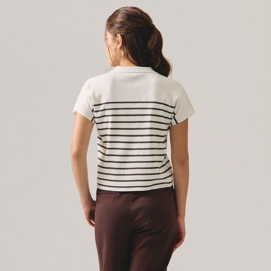 Striped Dolman Polo