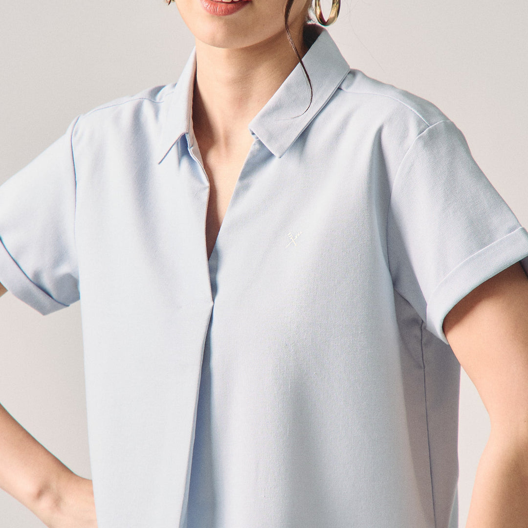 Popover Shirt With Pleat Detail