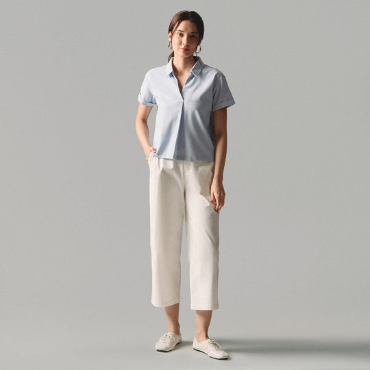 Popover Shirt With Pleat Detail