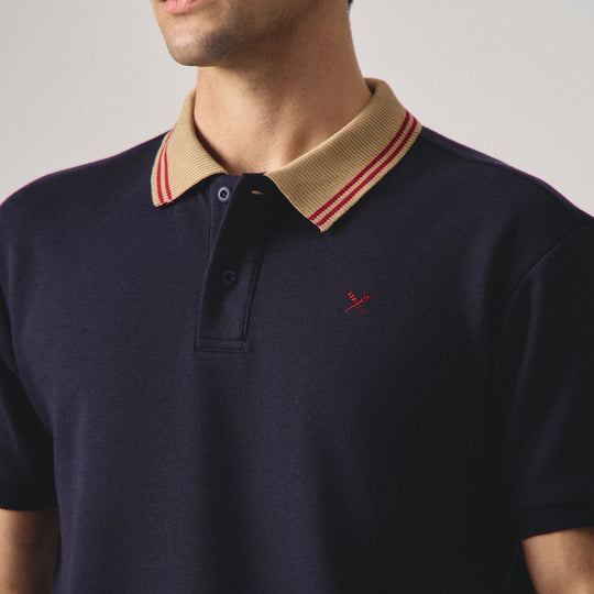 Regular Fit Polo Shirt With Tipped Contrast Collar