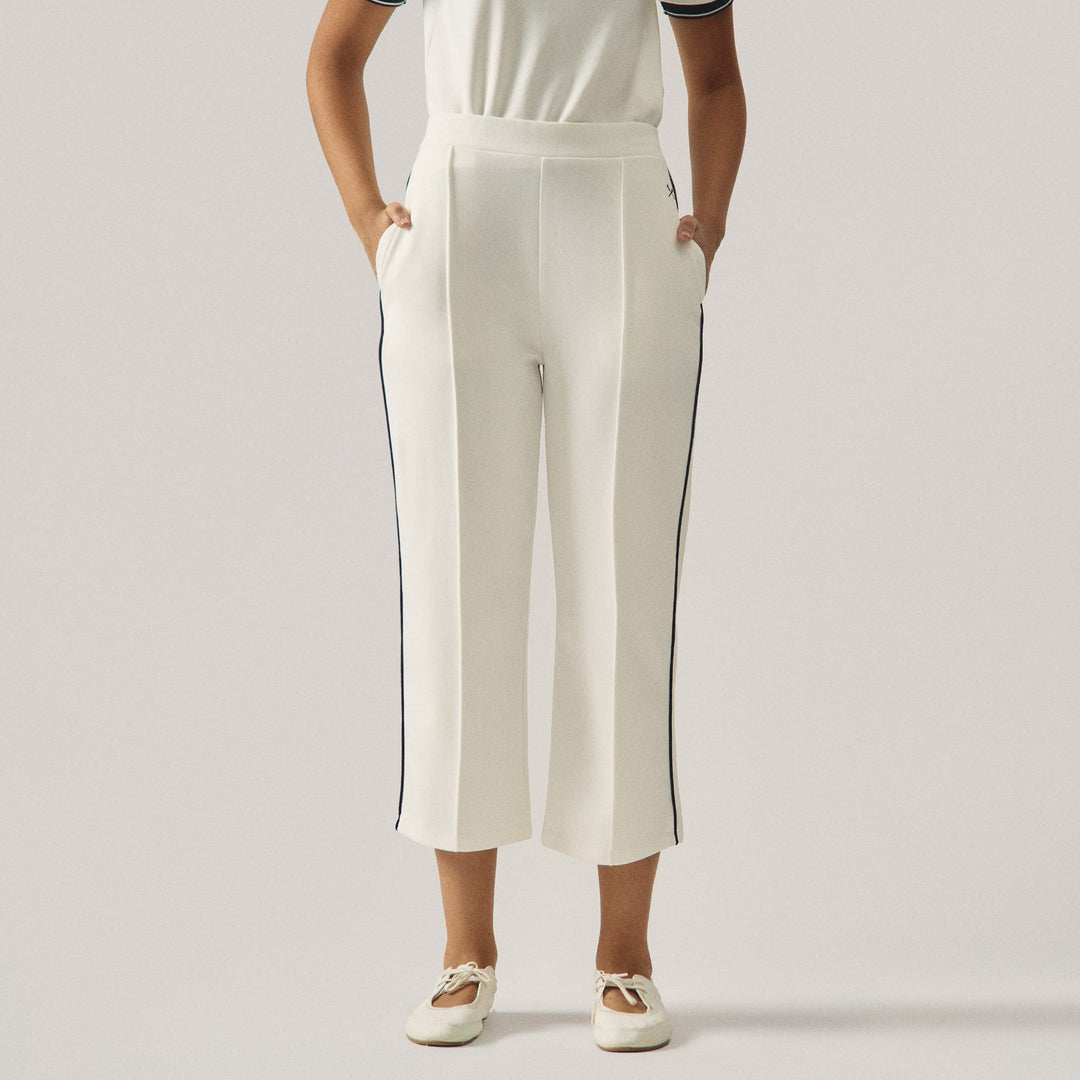 Knit Trousers With Piping Detail