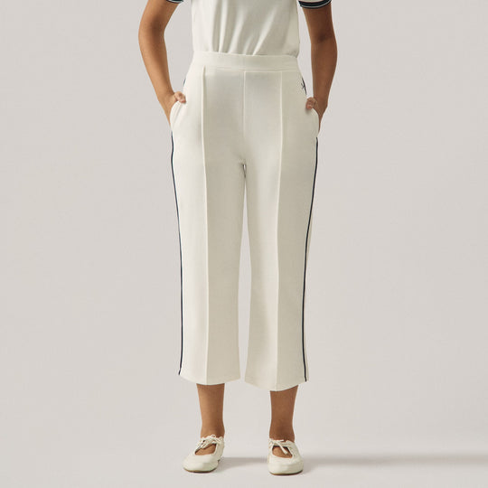 Knit Trousers With Piping Detail