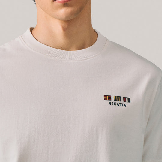 Regular Fit Sailing Flags Graphic T-Shirt