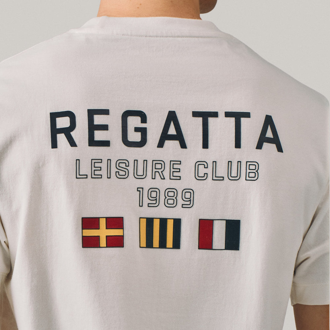 Regular Fit Sailing Flags Graphic T-Shirt
