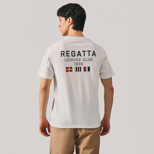 Regular Fit Sailing Flags Graphic T-Shirt