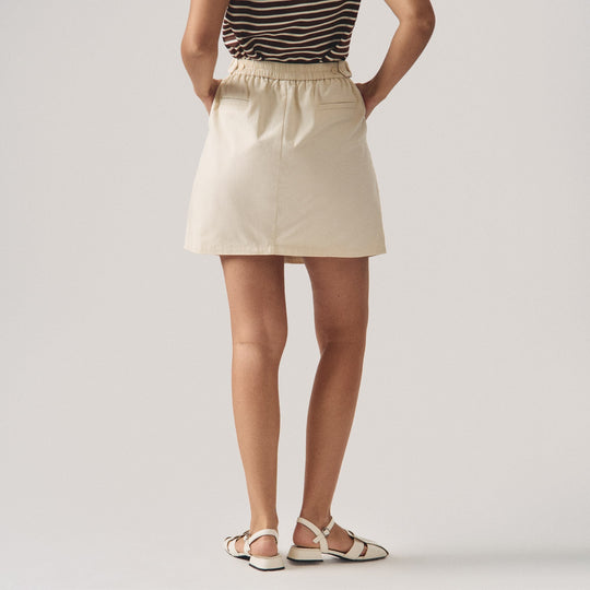 Flared Twill Skirt