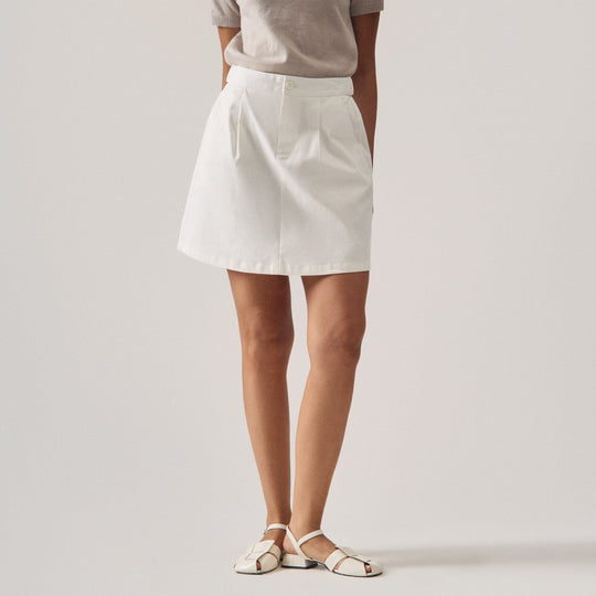 Flared Twill Skirt