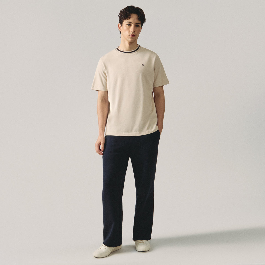 Regular Fit T-Shirt With Contrast Embossed Tipping