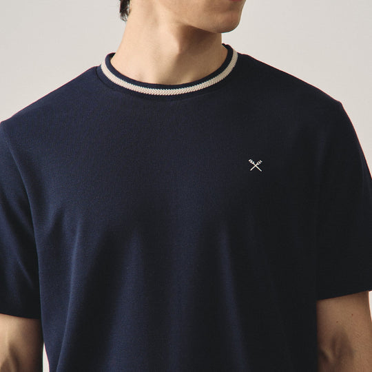 Regular Fit T-Shirt With Contrast Embossed Tipping