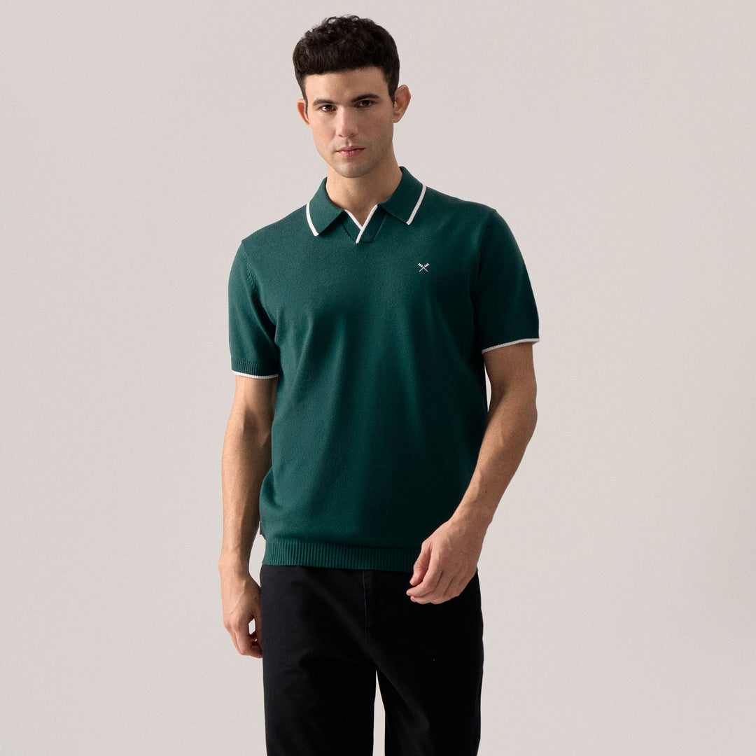 Regular Fit Tipped V-Placket Polo Shirt