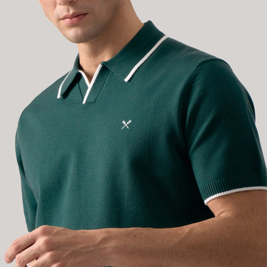Regular Fit Tipped V-Placket Polo Shirt