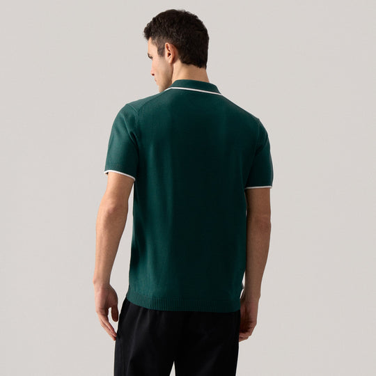 Regular Fit Tipped V-Placket Polo Shirt