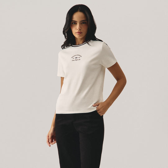 Graphic T-Shirt With Contrast Tipping