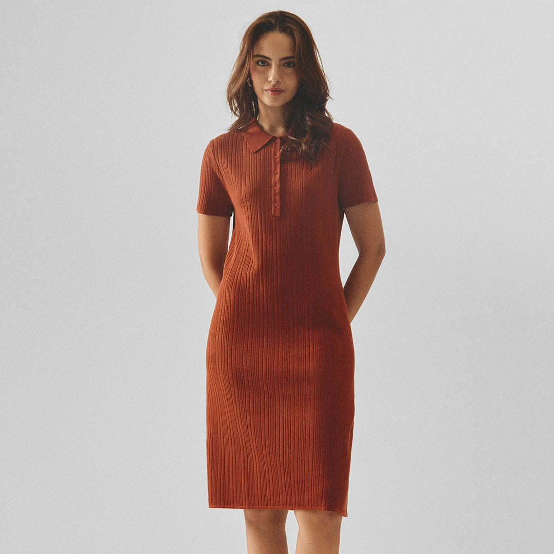 Flat Knit Rib Dress