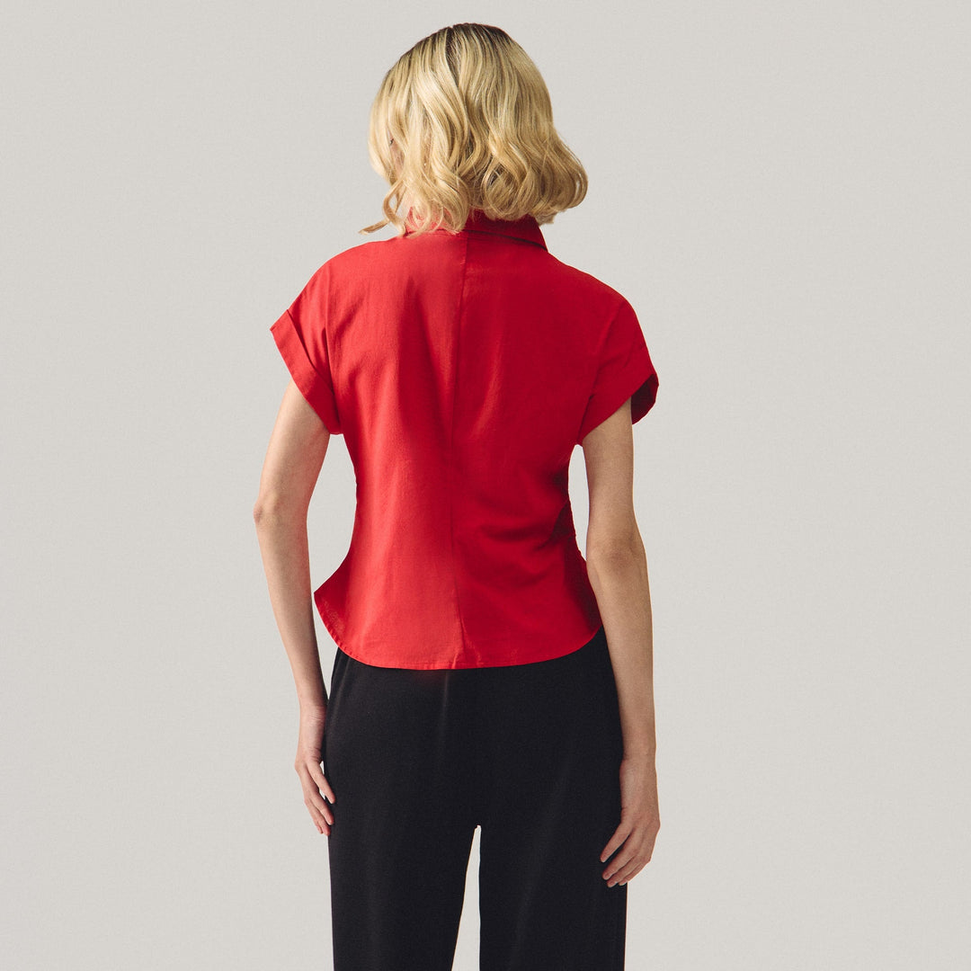 Shirt With Ruching Detail On The Side