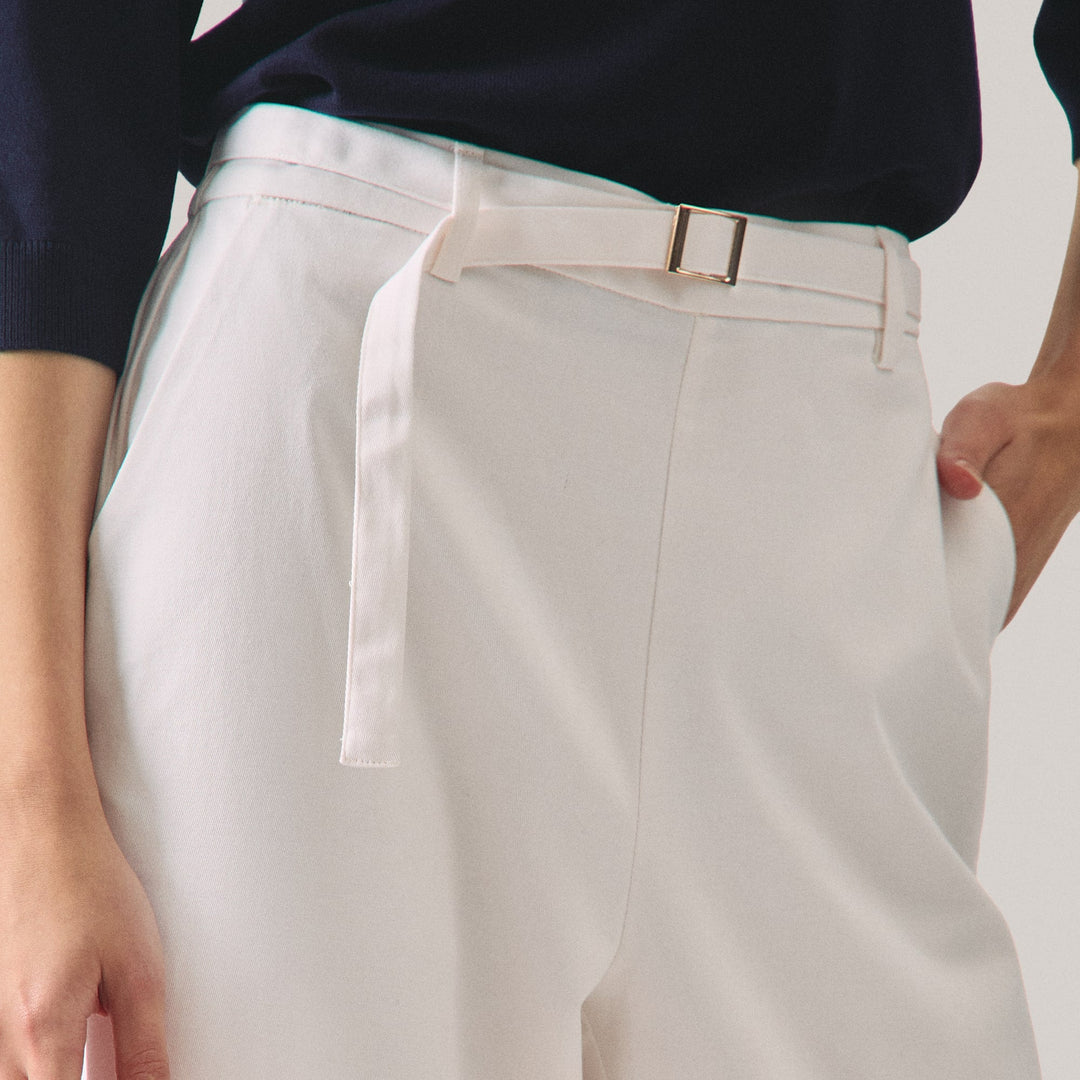 Culottes With Self Fabric Belt