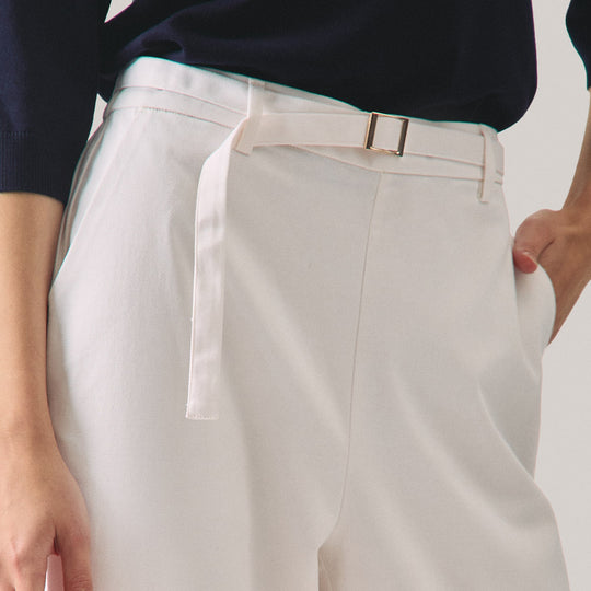 Culottes With Self Fabric Belt