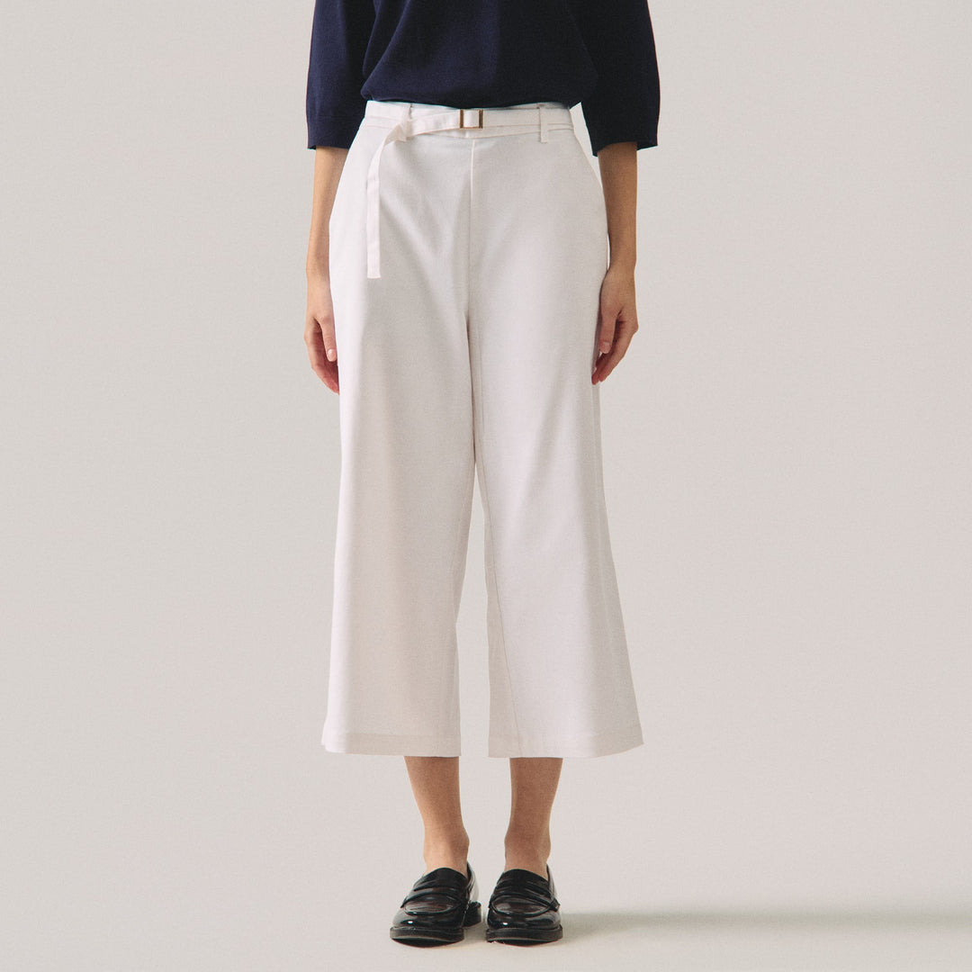 Culottes With Self Fabric Belt
