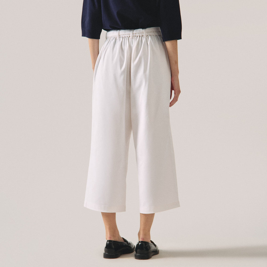 Culottes With Self Fabric Belt