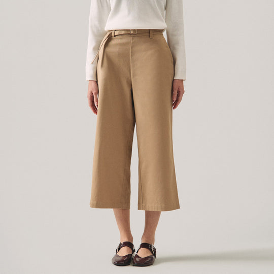 Culottes With Self Fabric Belt