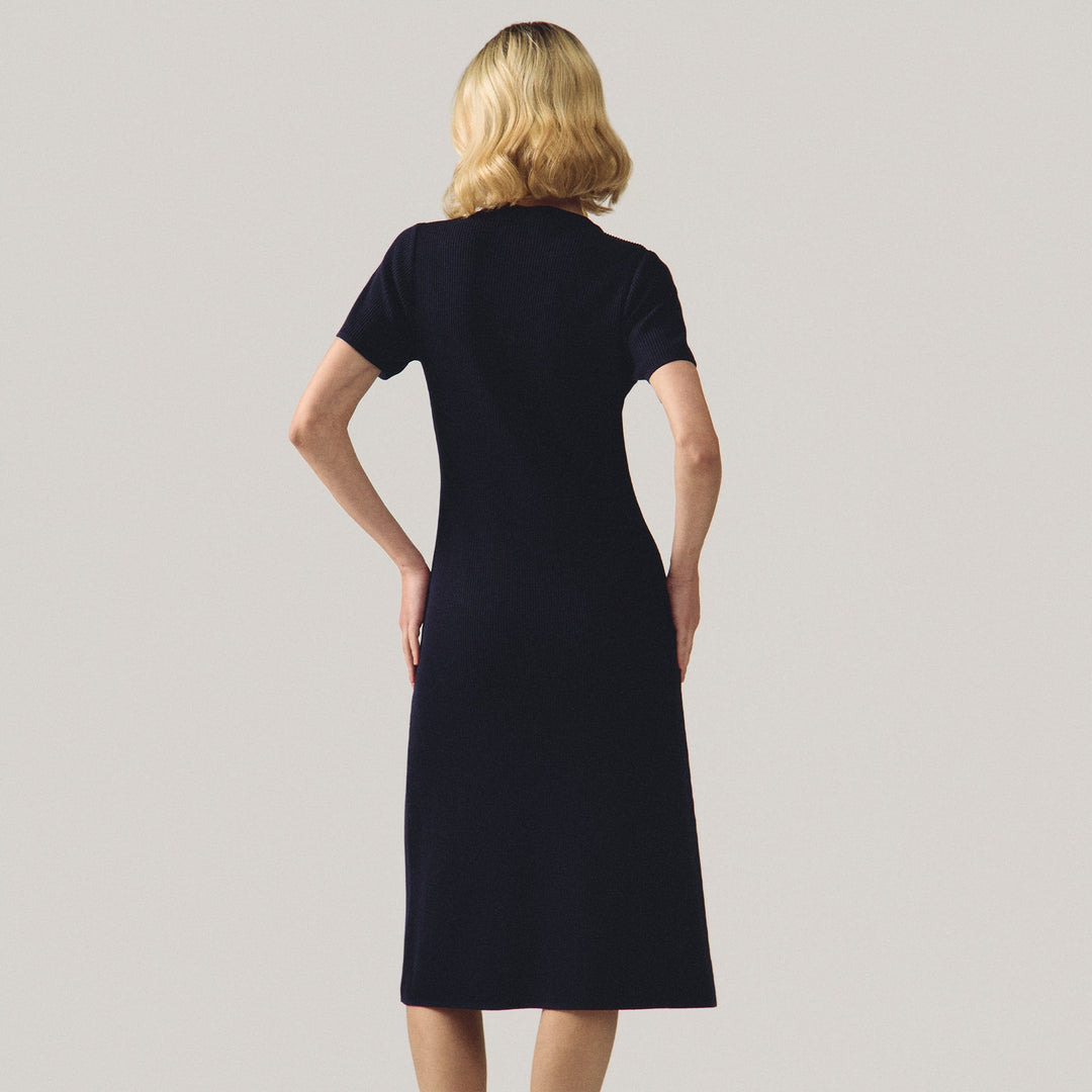 Flat Knit Polo Dress