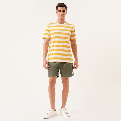 Regular Fit Round Neck T-Shirt In Stripes