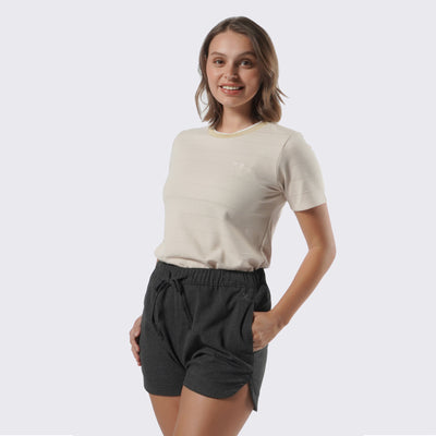 Textured T-Shirt With Neck Detail