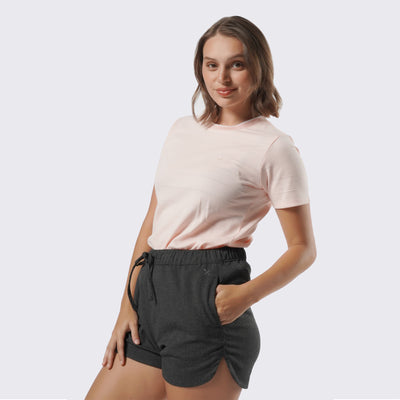 Textured T-Shirt With Neck Detail