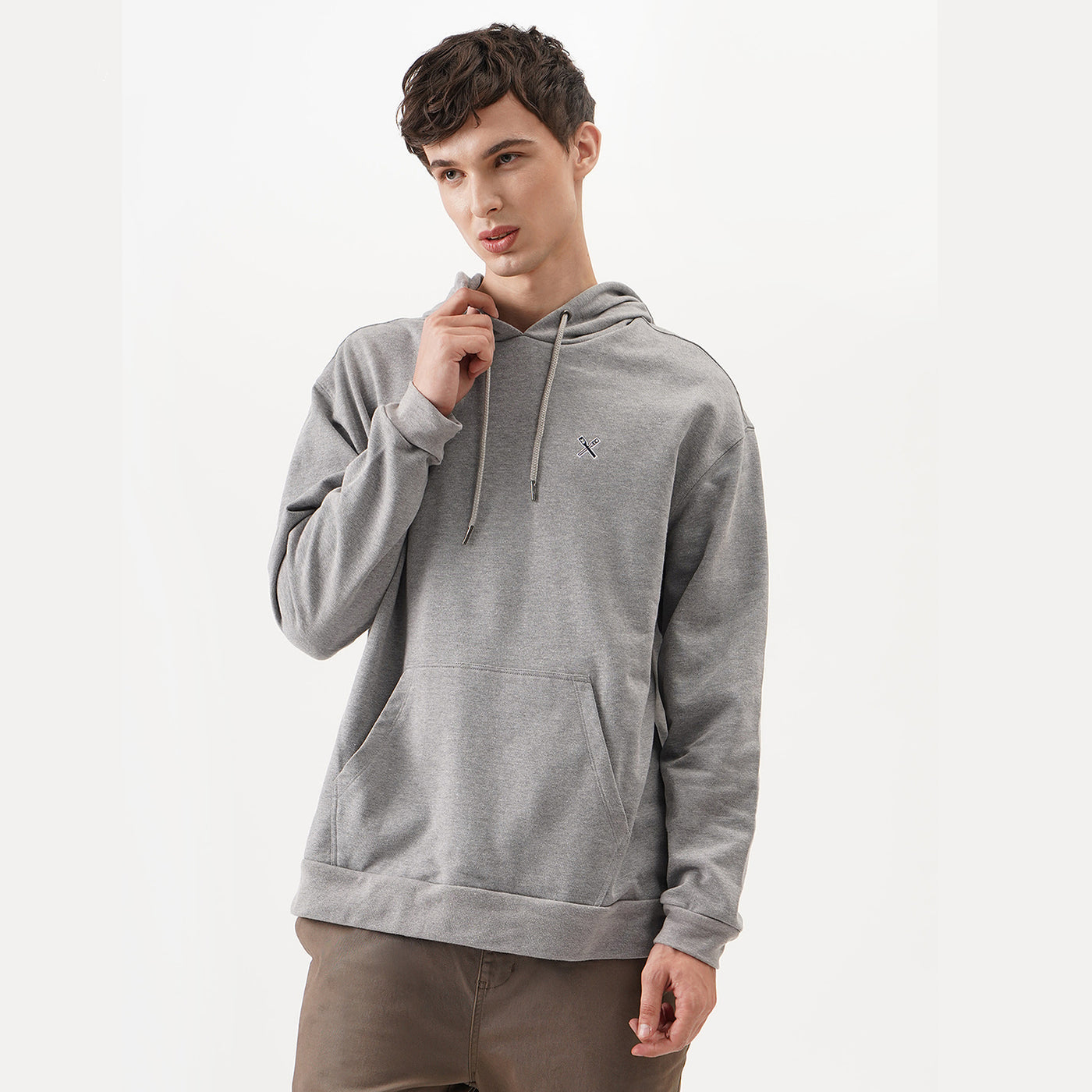 Knitted Hoodie Jacket In Fleece