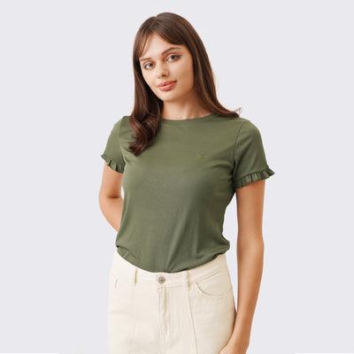 T-Shirt With Ruffle Detail