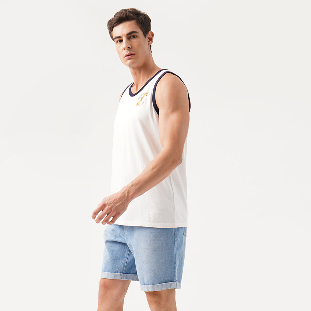 Tank Top With Front And Back Print
